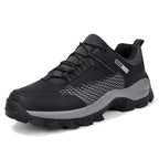 Chaussures de randonnée homme imperméables à lacets, motif étoilé, noir