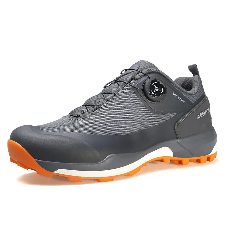 Chaussures de randonnée homme à molette, imperméables, gris