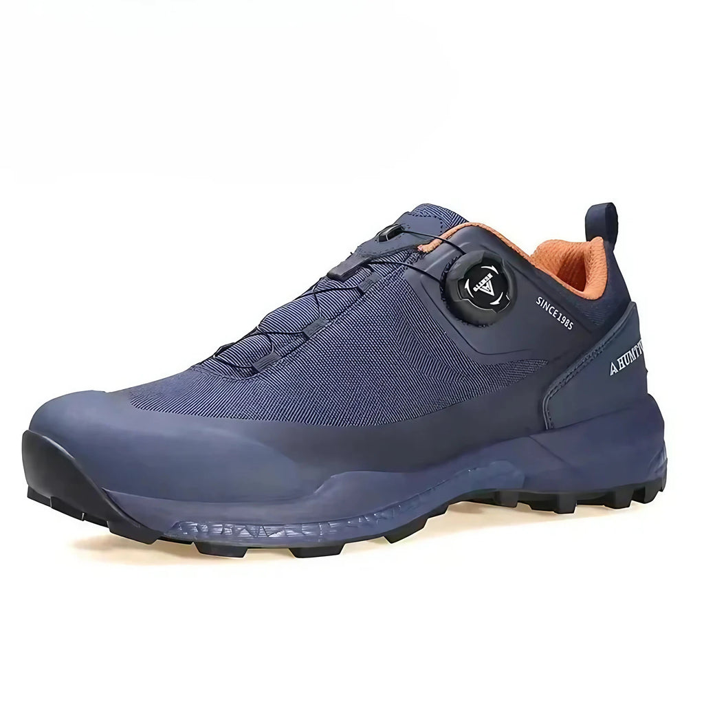 Chaussures de randonnée homme à molette, imperméables, bleu