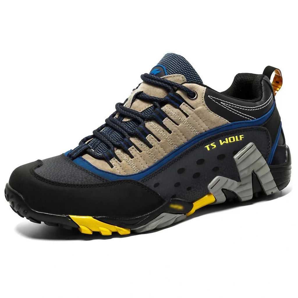 Chaussures de randonnée légères mixtes, semelle crantée et EVA, bleu