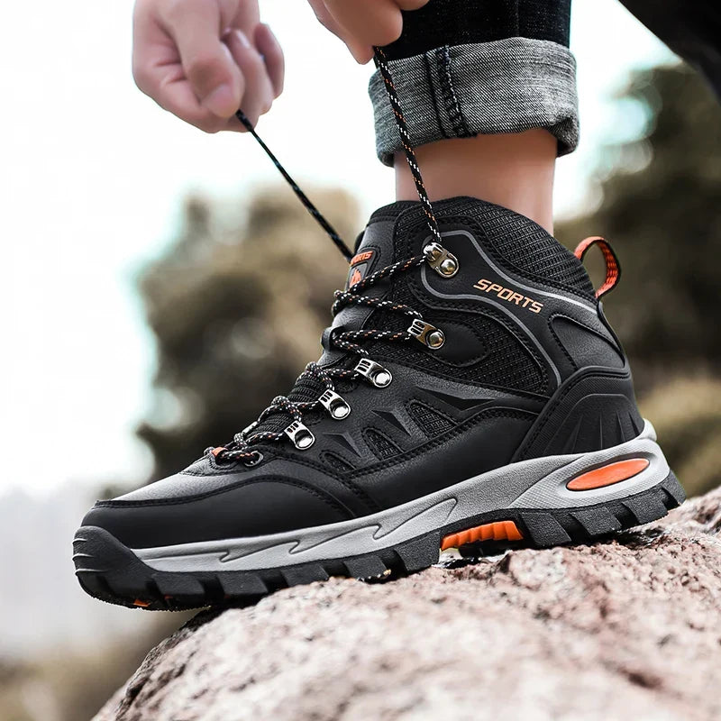 Chaussures de randonnée montantes mixtes, semelle en caoutchouc