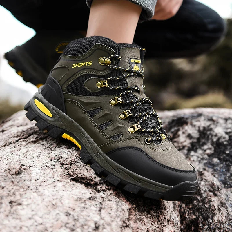 Chaussures de randonnée montantes mixtes, semelle en caoutchouc