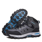 Chaussures de randonnée montantes mixtes, semelle en caoutchouc, gris