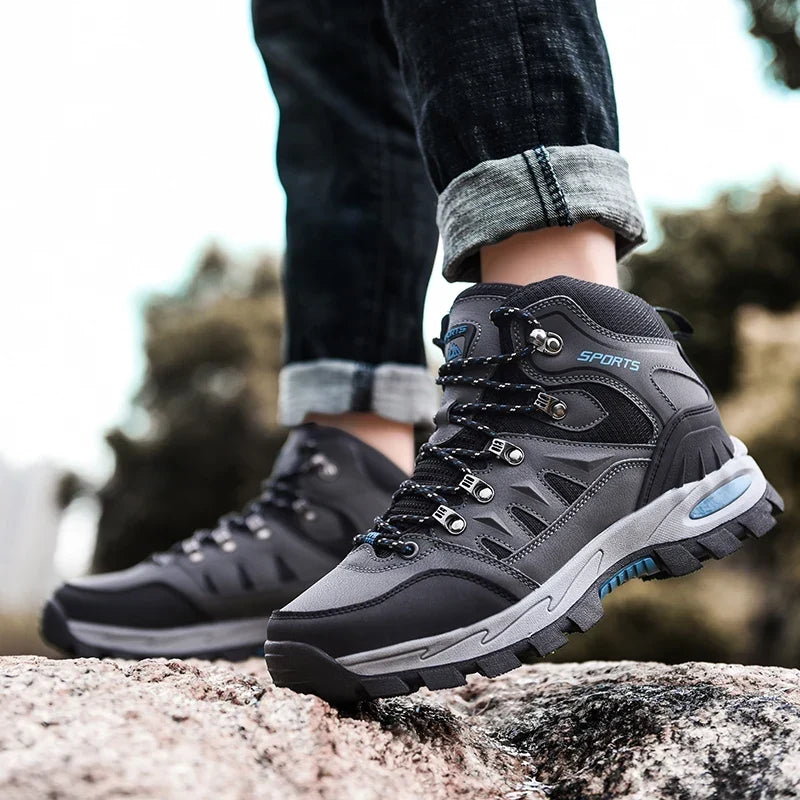 Chaussures de randonnée montantes mixtes, semelle en caoutchouc