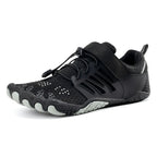 Chaussures pieds nus de randonnée mixtes, tige en maille, noir