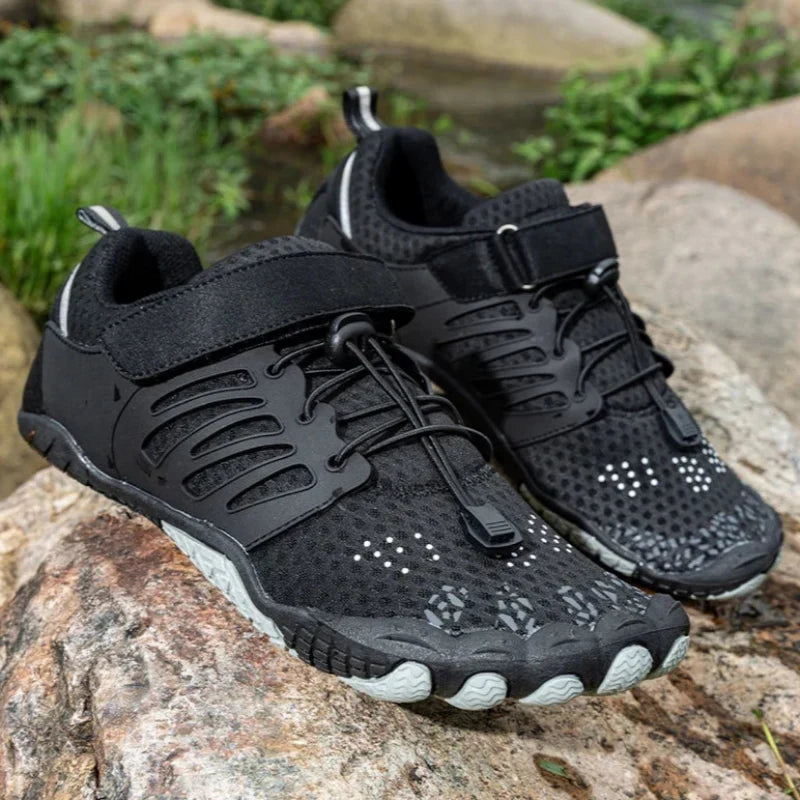 Chaussures pieds nus de randonnée mixtes, tige en maille