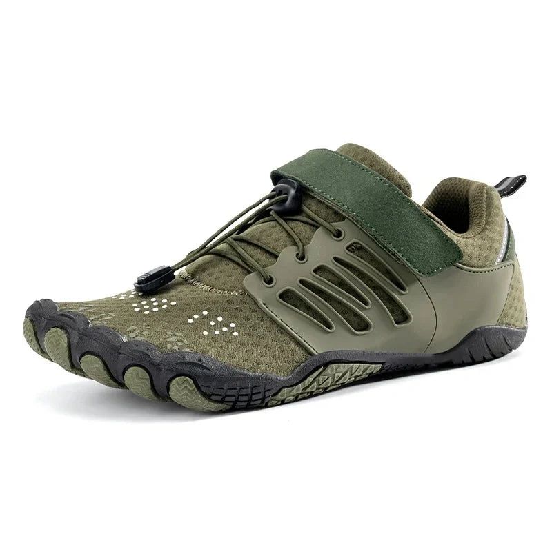 Chaussures pieds nus de randonnée mixtes, tige en maille, vert