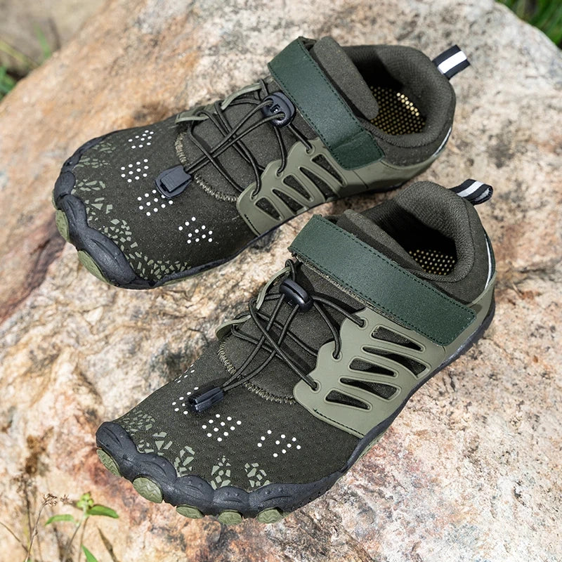 Chaussures pieds nus de randonnée mixtes, tige en maille