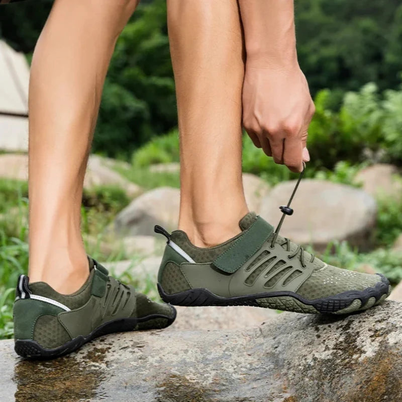 Chaussures pieds nus de randonnée mixtes, tige en maille