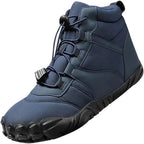 Chaussures pieds nus d'hiver pour la randonnée, doublure polaire, bleu