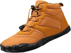 Chaussures pieds nus d'hiver pour la randonnée, doublure polaire, bleu