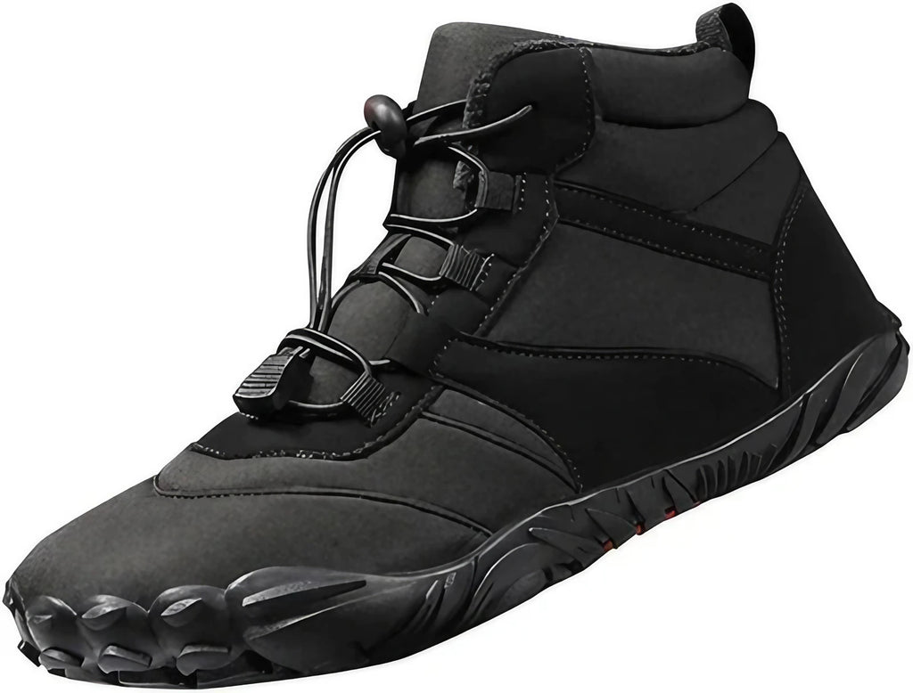 Chaussures pieds nus d'hiver pour la randonnée, doublure polaire, noir