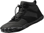 Chaussures pieds nus d'hiver pour la randonnée, doublure polaire, noir