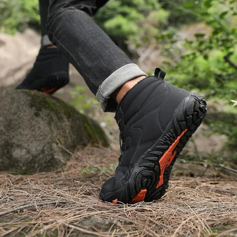 Chaussures pieds nus d'hiver pour la randonnée, doublure polaire