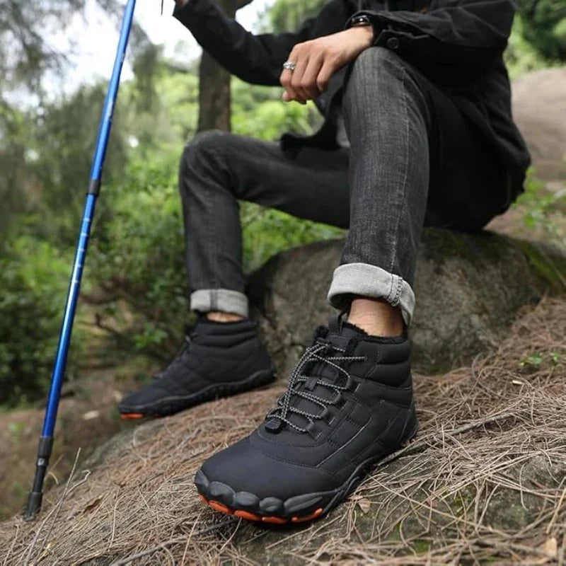 Chaussures pieds nus d'hiver pour la randonnée, doublure polaire