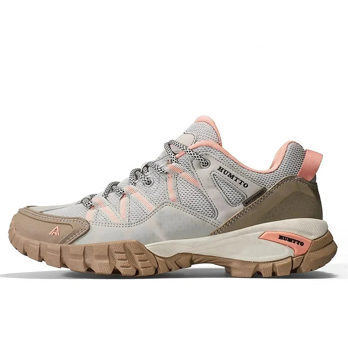 Chaussures de randonnée femme respirantes à lacets, sable