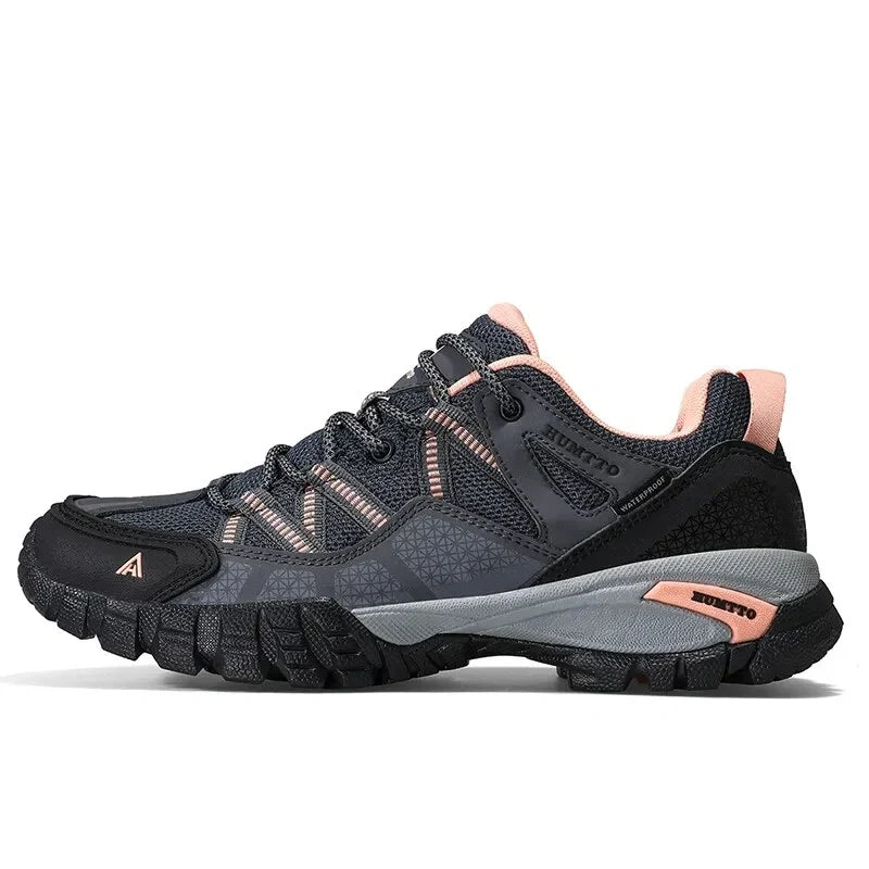 Chaussures de randonnée femme respirantes à lacets, gris