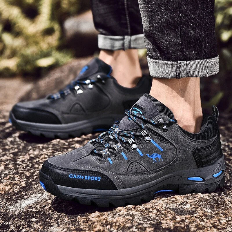 Chaussures de randonnée mixtes à lacets, semelle en caoutchouc