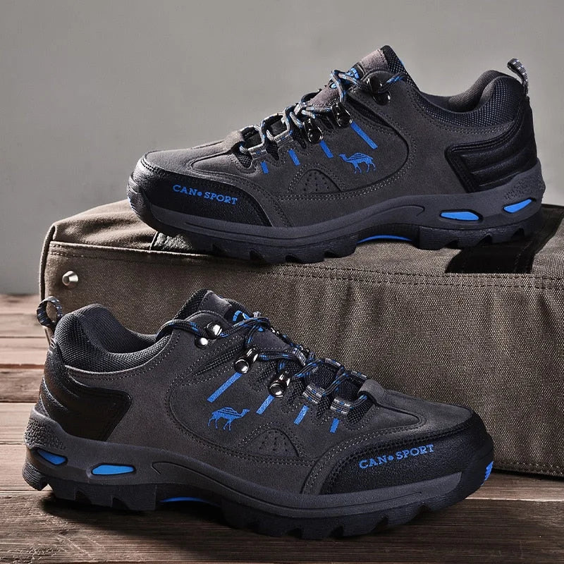 Chaussures de randonnée mixtes à lacets, semelle en caoutchouc