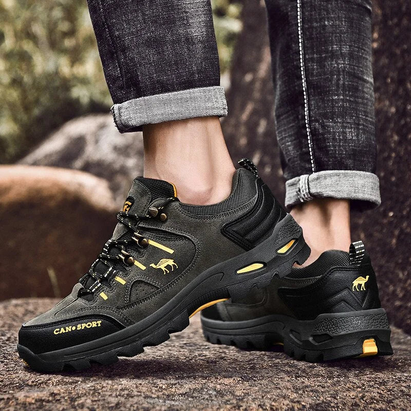 Chaussures de randonnée mixtes à lacets, semelle en caoutchouc