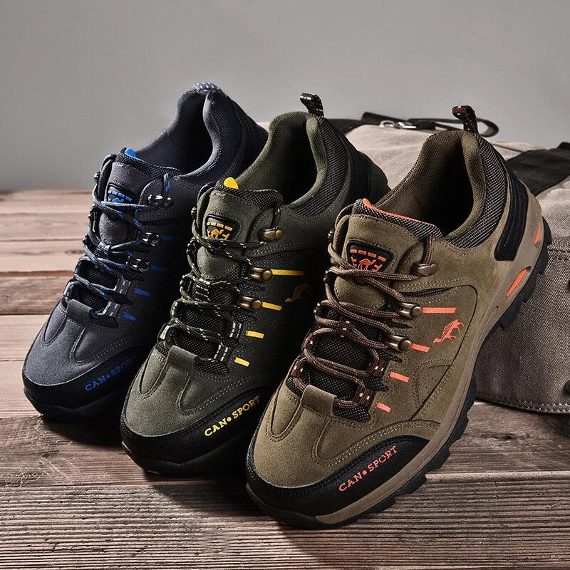Chaussures de randonnée mixtes à lacets, semelle en caoutchouc