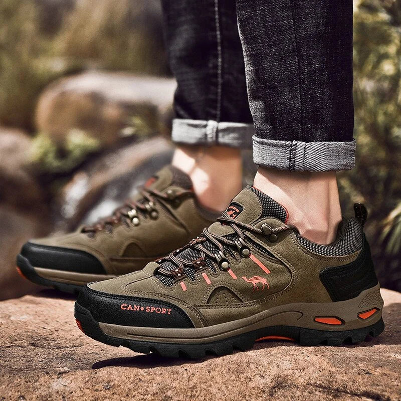 Chaussures de randonnée mixtes à lacets, semelle en caoutchouc