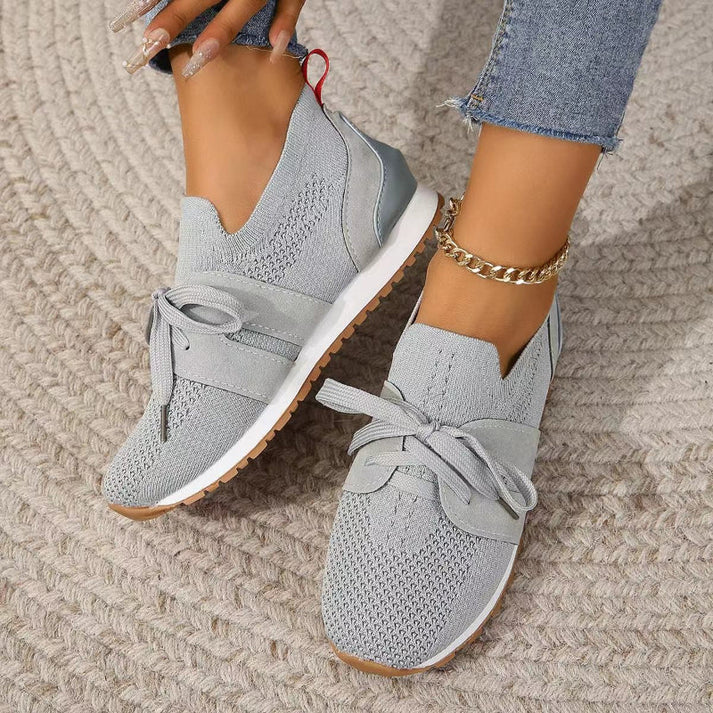 Chaussures de randonnée femme à tige en filet, légères, gris