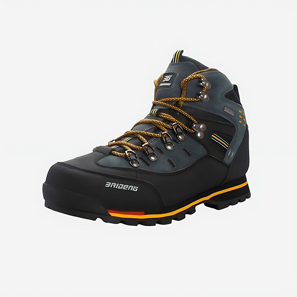 Chaussures de randonnée homme imperméables, semelle antidérapante, orange