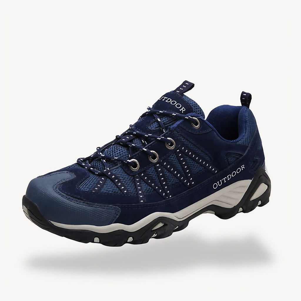 Chaussures de randonnée femme imperméables, semelle antidérapante, bleu foncé