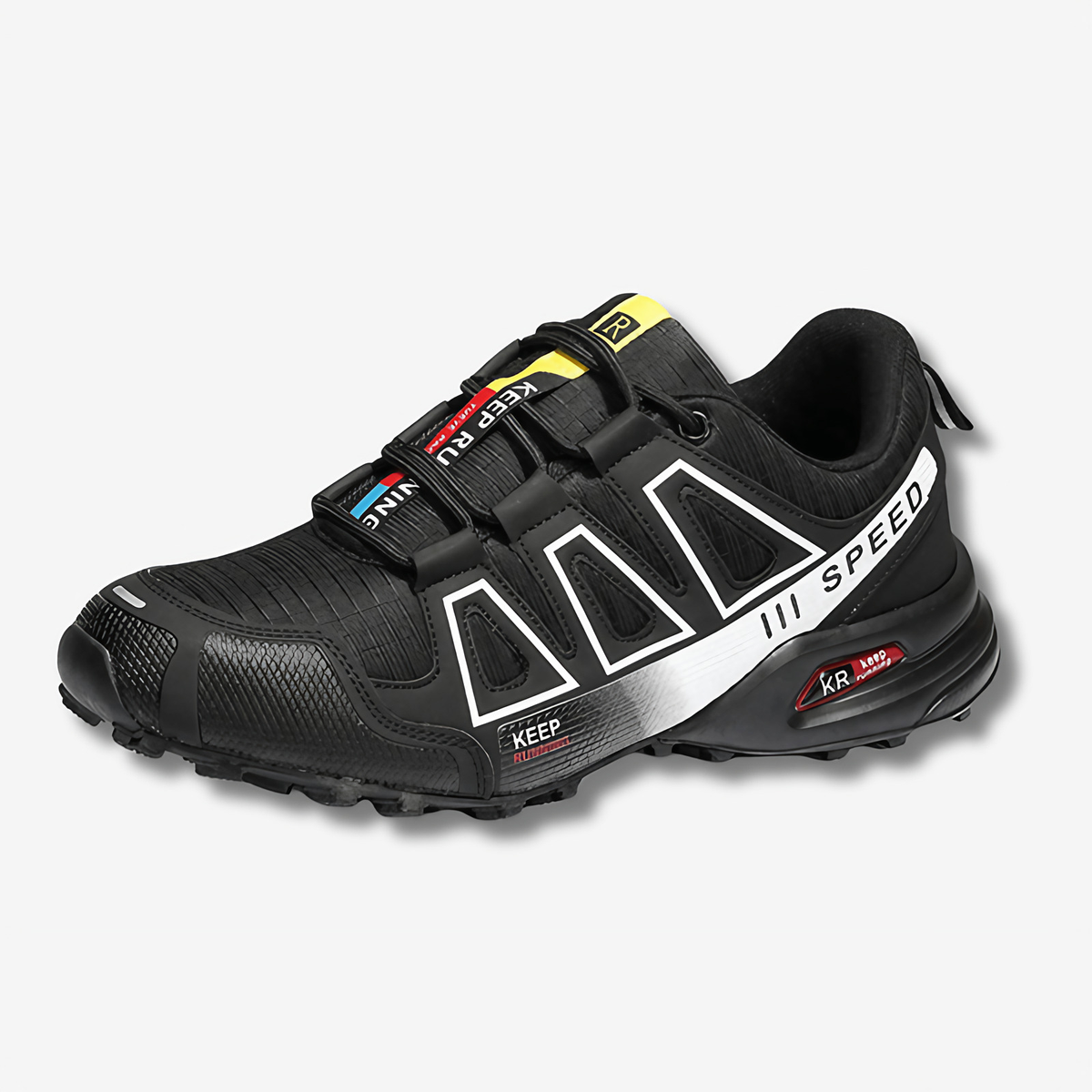 Chaussures de randonnée imperméables mixtes, semelle antidérapante, noir