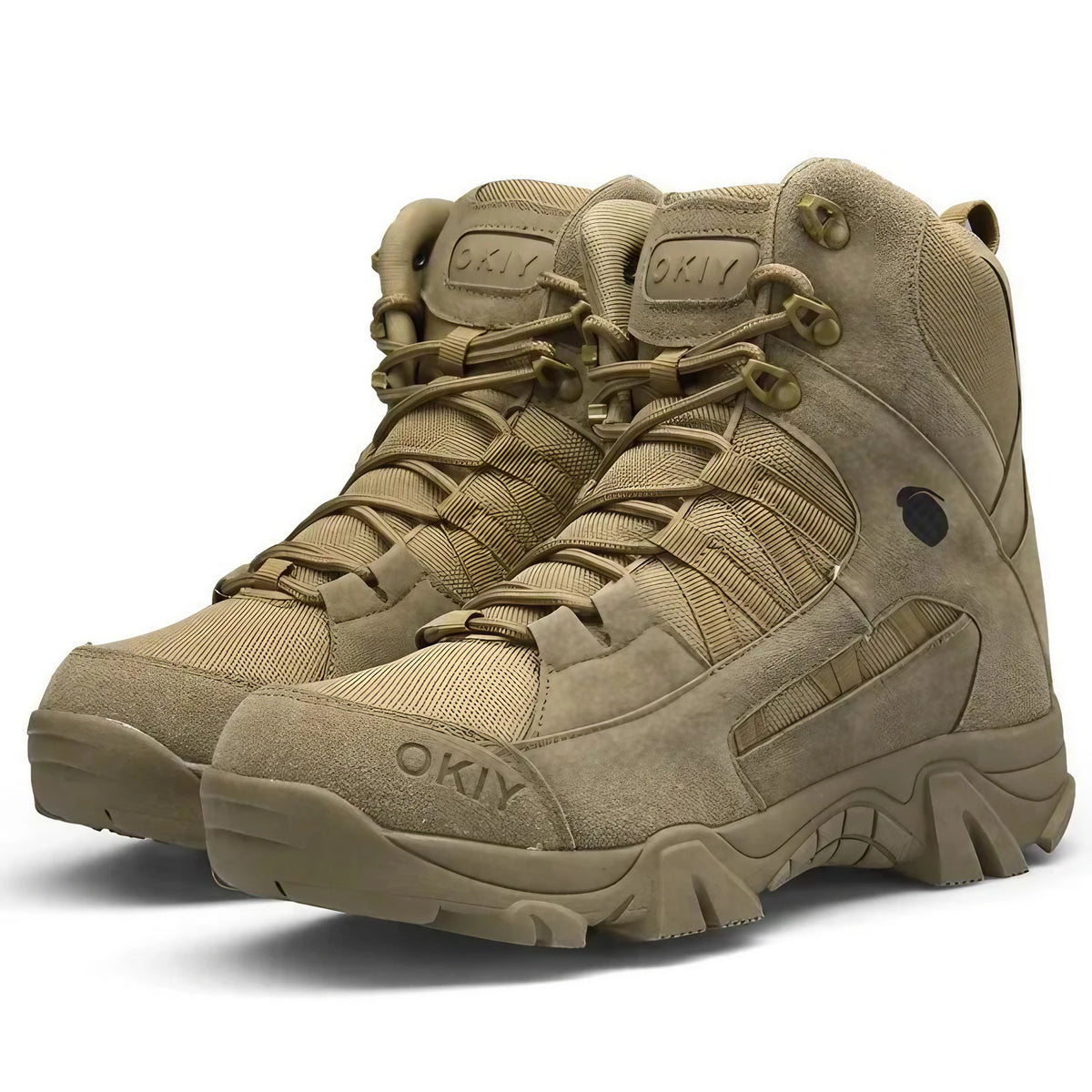 Chaussures de randonnée homme imperméables, bonne adhérence, marron