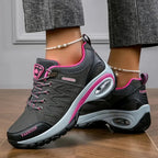 Chaussures de randonnée femme imperméables à lacets, trois coloris, gris