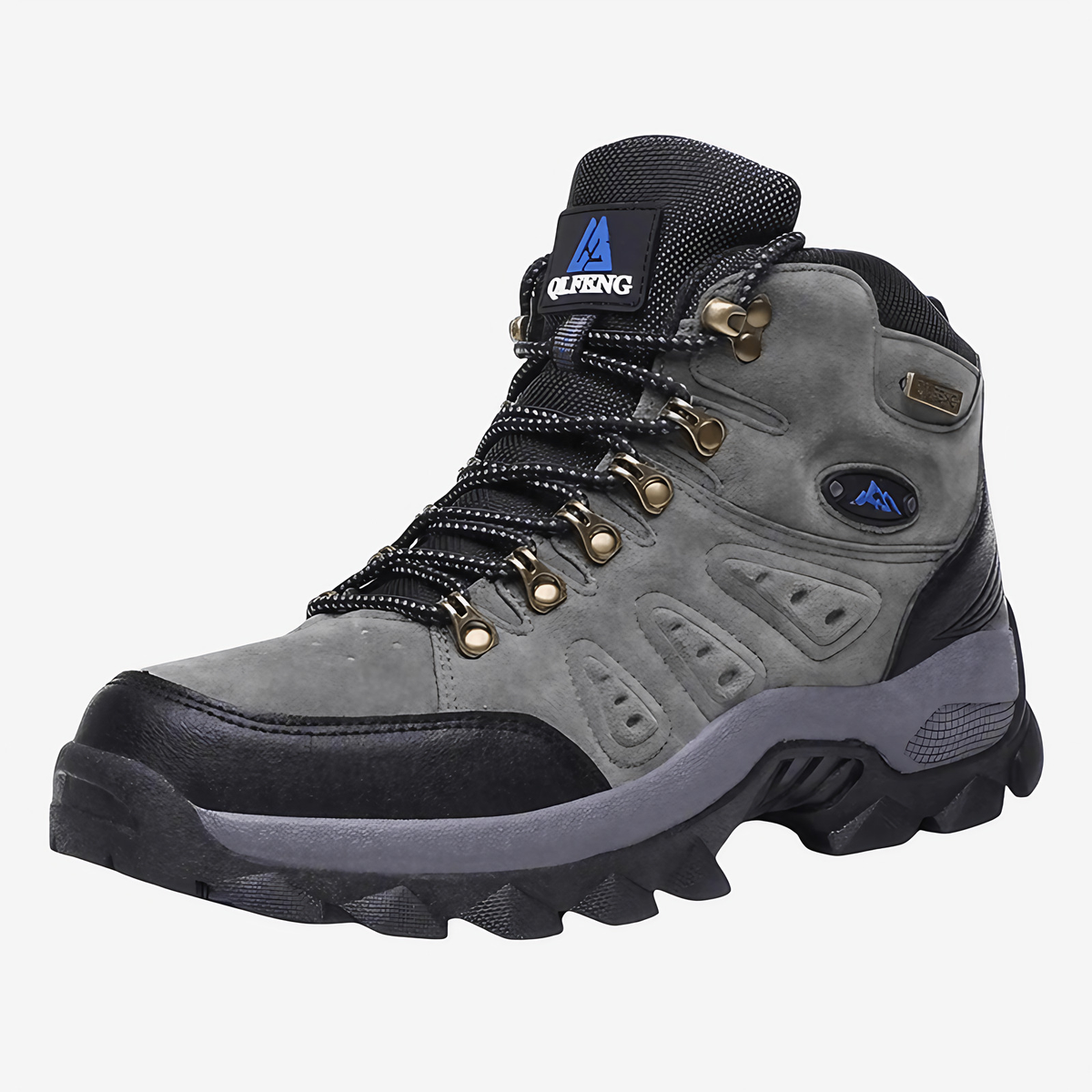 Chaussures de randonnée homme imperméables, semelle antidérapante, gris