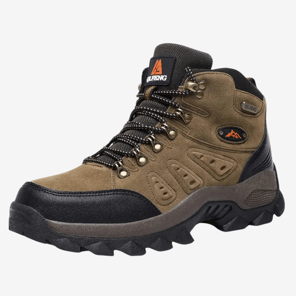 Chaussures de randonnée homme imperméables, semelle antidérapante, marron