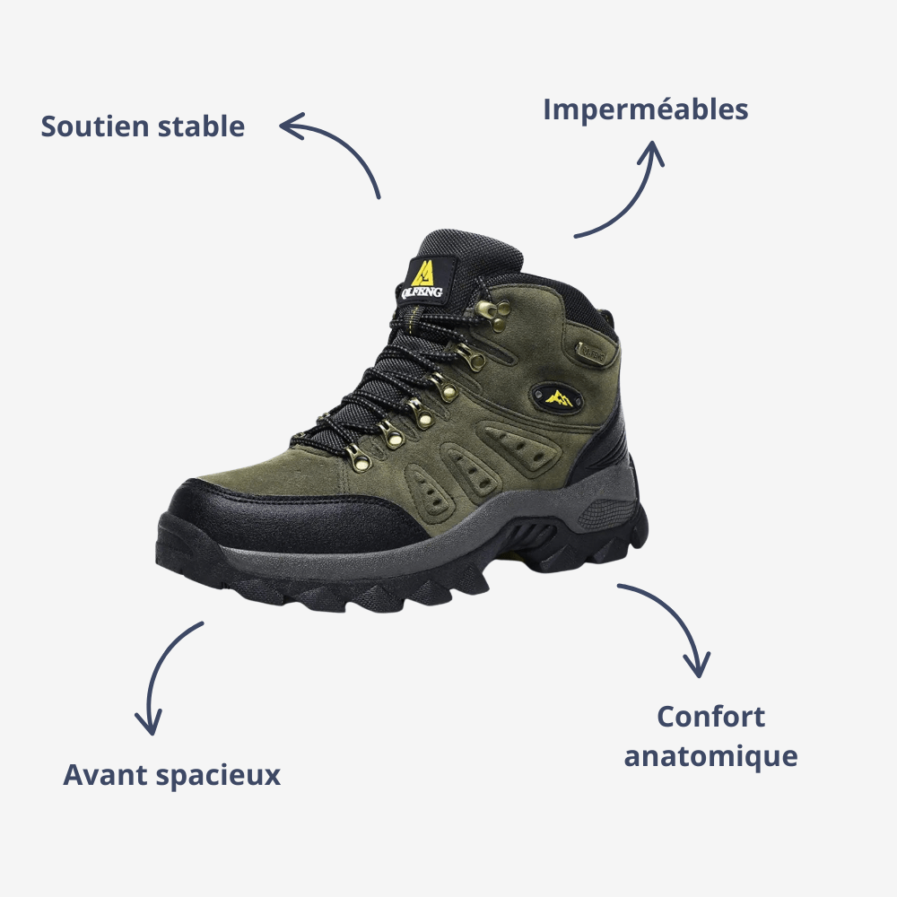 Chaussures de randonnée homme imperméables, semelle antidérapante