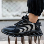 Chaussures de sécurité mixtes, embout acier, bouton rotatif
