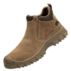 Chaussures de sécurité homme à enfiler, tige mi-montante, marron