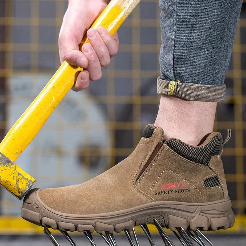 Chaussures de sécurité homme à enfiler, tige mi-montante