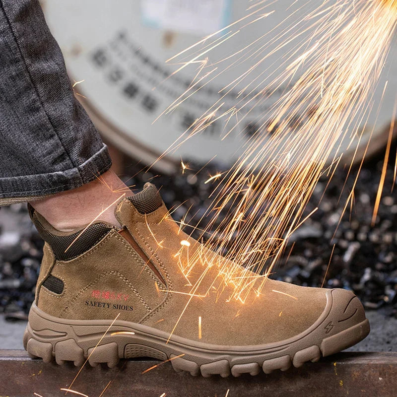 Chaussures de sécurité homme à enfiler, tige mi-montante