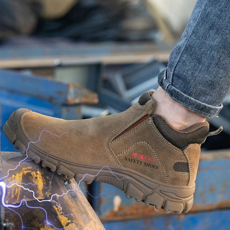 Chaussures de sécurité homme à enfiler, tige mi-montante