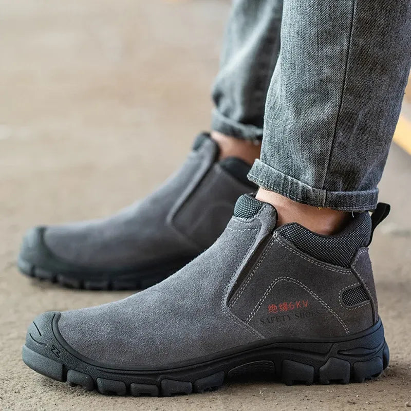 Chaussures de sécurité homme à enfiler, tige mi-montante