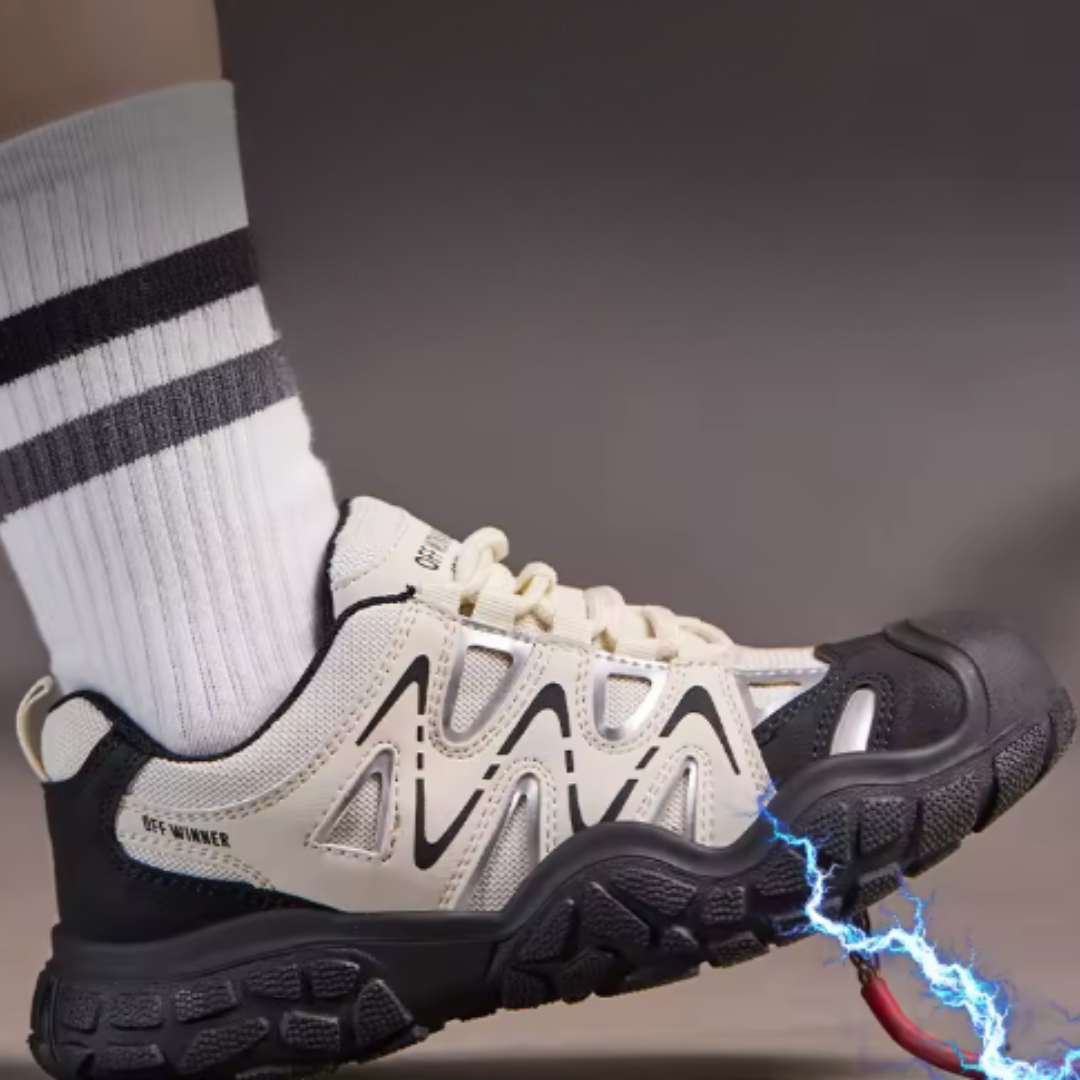 Chaussures de sécurité femme, embout acier, serrage sans lacets