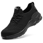 Chaussures de sécurité homme à embout acier, semelle anti-perforation, noir
