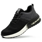 Chaussures de sécurité légères mixtes à embout acier, gris