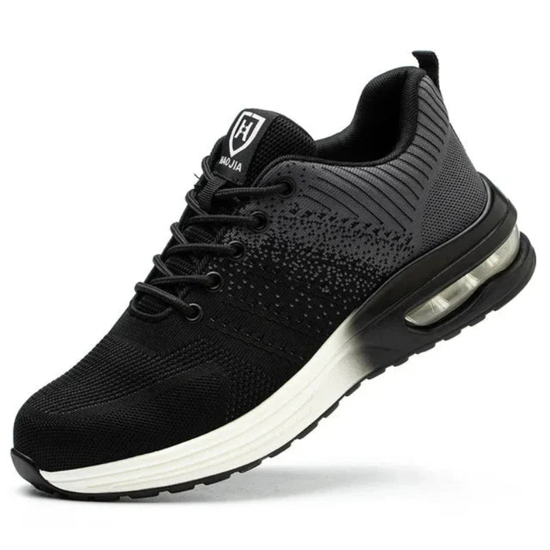 Chaussures de sécurité légères mixtes à embout acier, gris