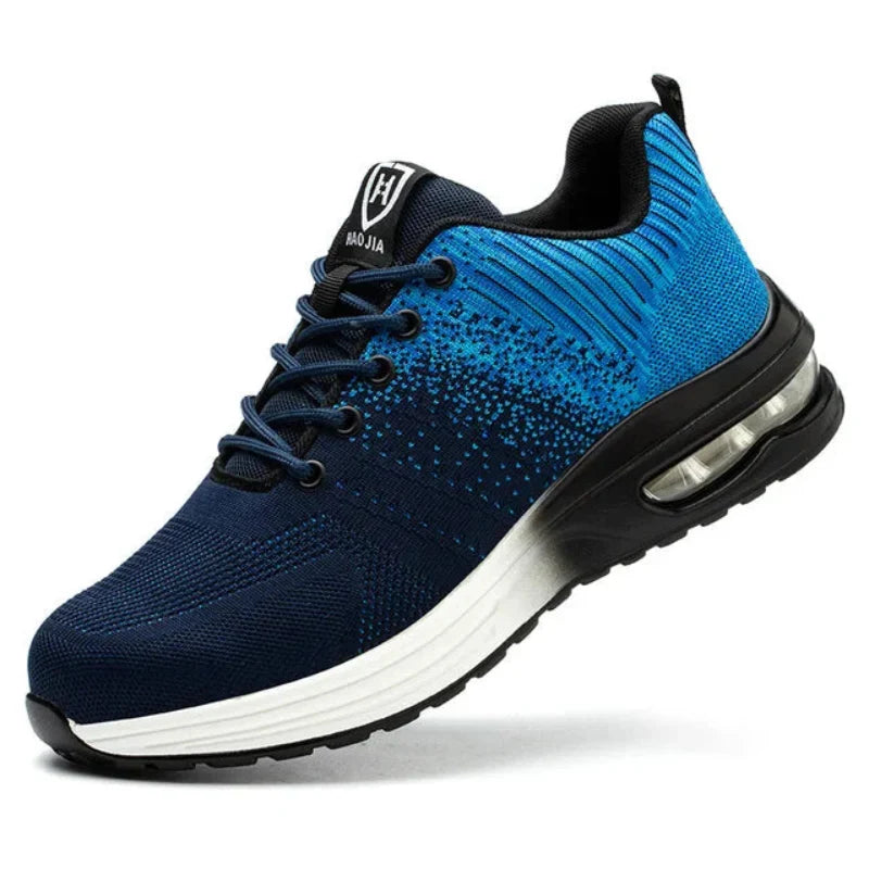 Chaussures de sécurité légères mixtes à embout acier, bleu
