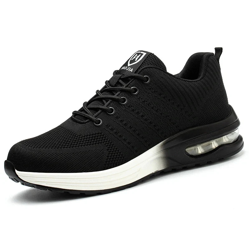 Chaussures de sécurité légères mixtes à embout acier, noir