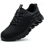 Chaussures de sécurité légères mixtes, embout acier, 36 au 48, noir