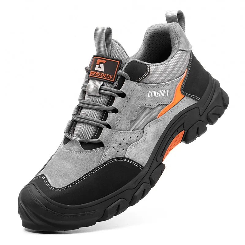 Chaussures de sécurité mixtes en similicuir, coque en acier