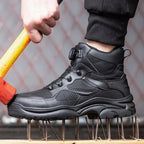 Chaussures de sécurité montantes mixtes, embout acier, bouton rotatif